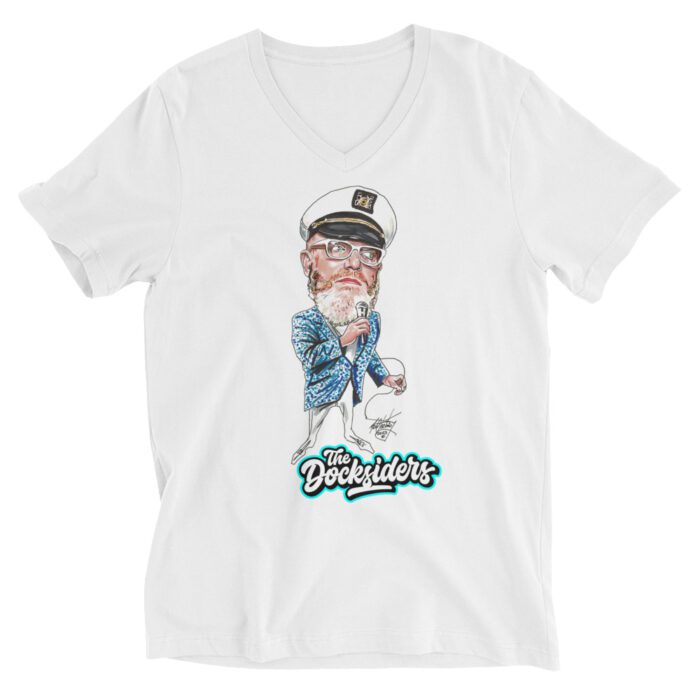 The Captain - Unisex Short Sleeve V-Neck T-Shirt - Neal Portnoy Illustration