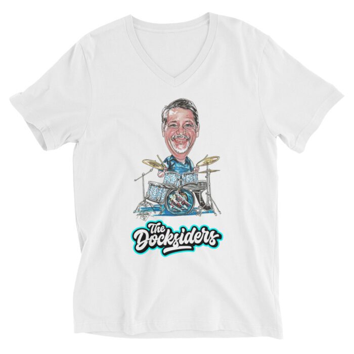 Chris - Unisex Short Sleeve V-Neck T-Shirt - Neal Portnoy Illustration