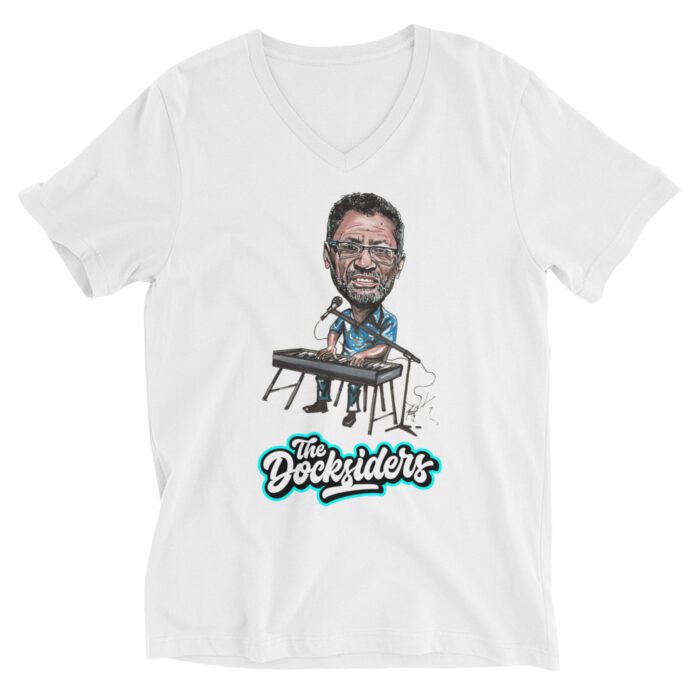 Theo - Unisex Short Sleeve V-Neck T-Shirt - Neal Portnoy Illustration